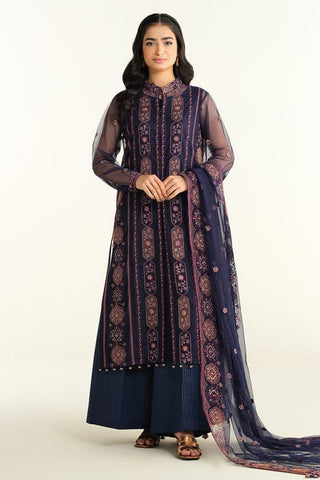 Elegant Dhanak 3 Piece Embroidered