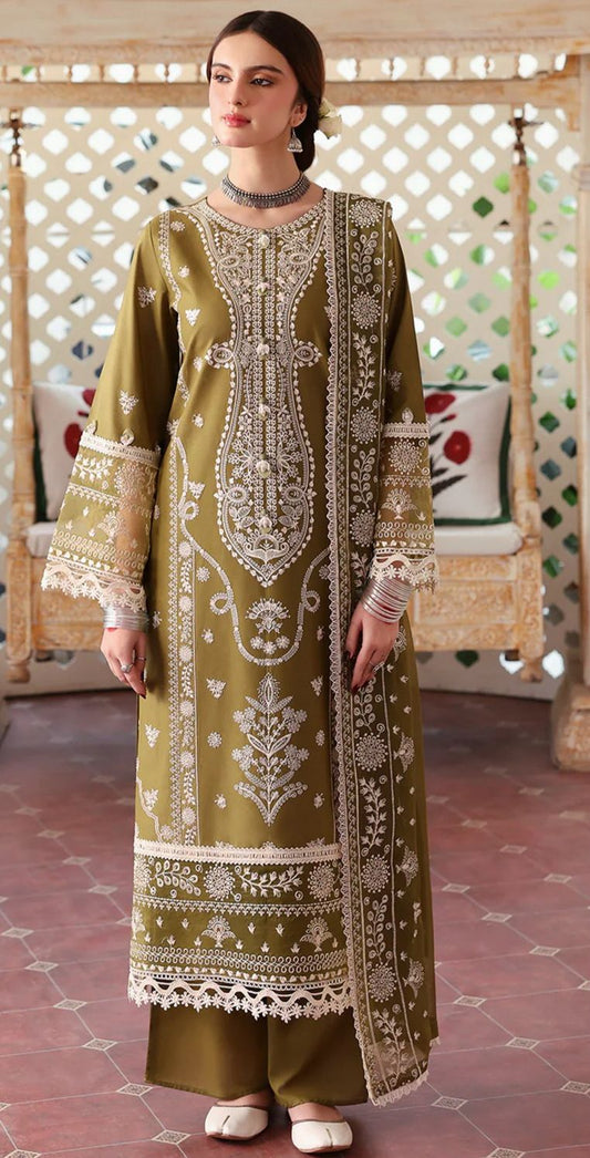 Premium Dhanak 3 Piece Embroidered