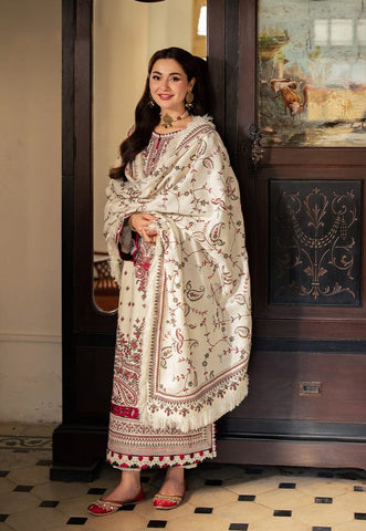 Elegant Dhanak 3 Piece Embroidered