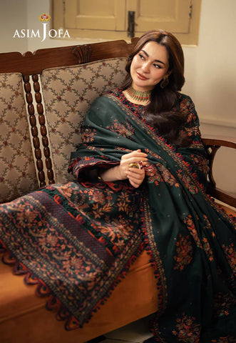 Dhanak 3 Piece Embroidered with Dhanak and Embroidered Shawl