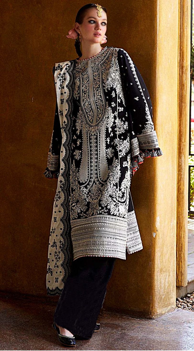 Premium Dhanak 3 Piece Embroidered