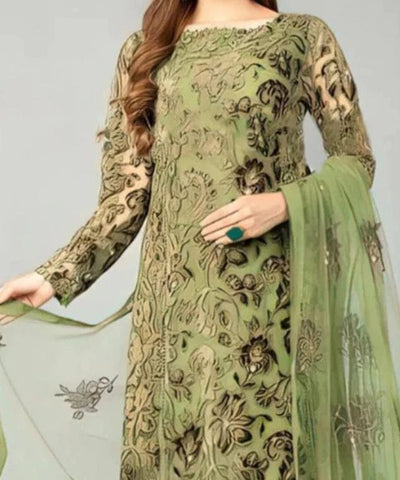 Luxury Dhanak 3 Piece Embroidered