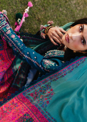 Elegant Dhanak 3 Piece Embroidered