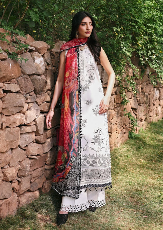 Dhanak 3 Piece Embroidered with Printed pashmina wool Shawl
