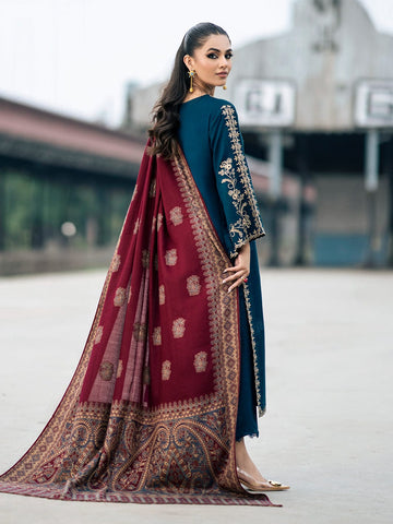 Premium Dhanak 3 Piece Embroidered