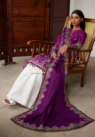 Premium Dhanak 3 Piece Embroidered