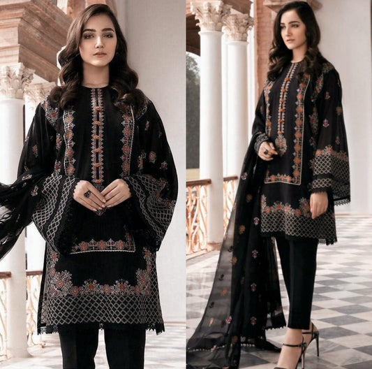 Fine Quality Lawn 3Pc Embroidered