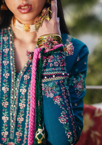 Elegant Dhanak 3 Piece Embroidered