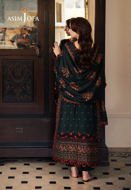 Dhanak 3 Piece Embroidered with Dhanak and Embroidered Shawl