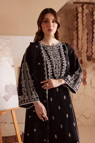 Elegant Dhanak 3 Piece Embroidered with Dhanak Embroidered Shawl