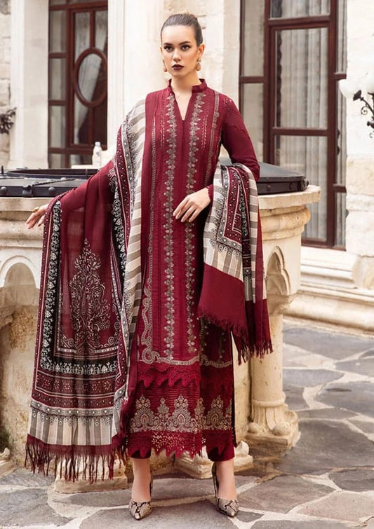 Premium Dhanak 3 Piece Embroidered