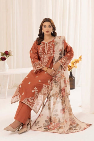 Luxury Dhanak 3 Piece Embroidered