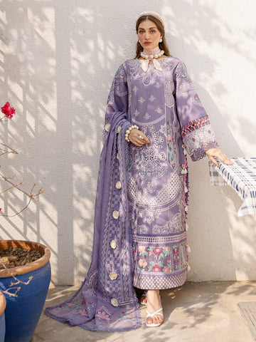 Elegant Dhanak 3 Piece Embroidered
