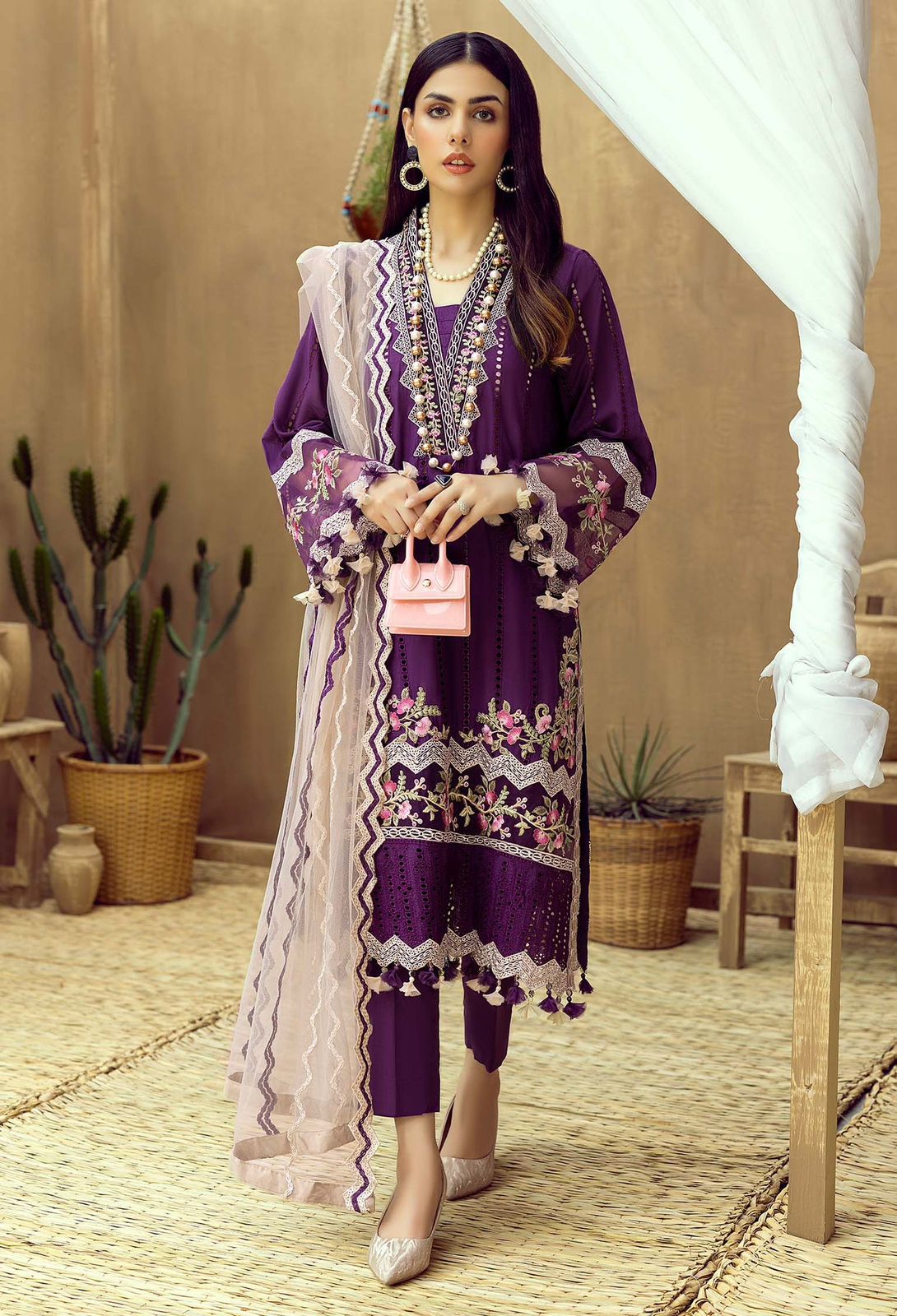Premium Linen 3 Piece Embroidered