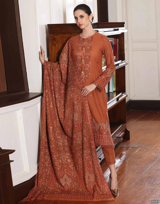 Premium Dhanak 3 Piece Embroidered