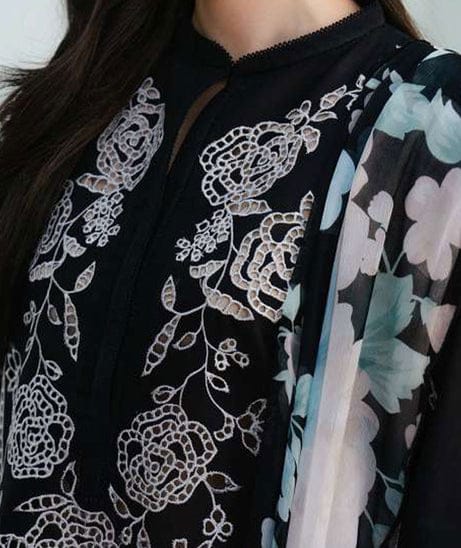 Elegant Dhanak 3 Piece Embroidered