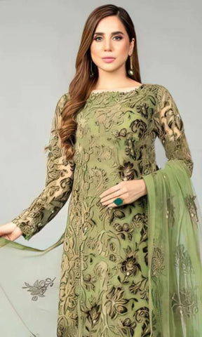 Luxury Dhanak 3 Piece Embroidered