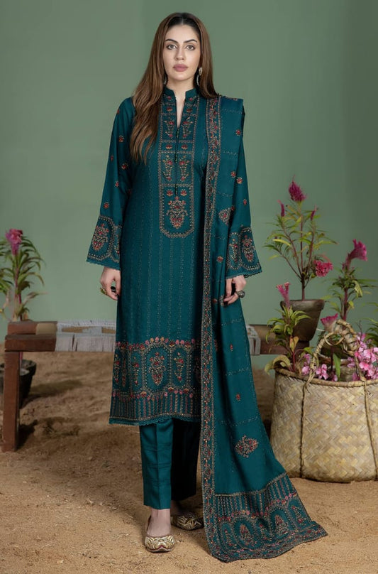 Luxury Dhanak 3 Piece Embroidered