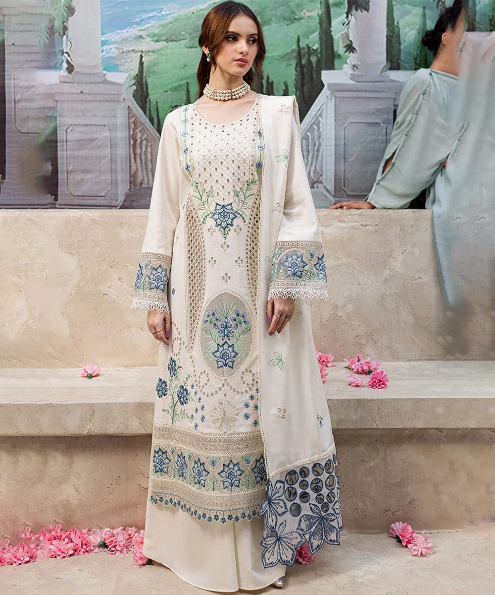 Preium Dhanak 3 Piece Embroidered