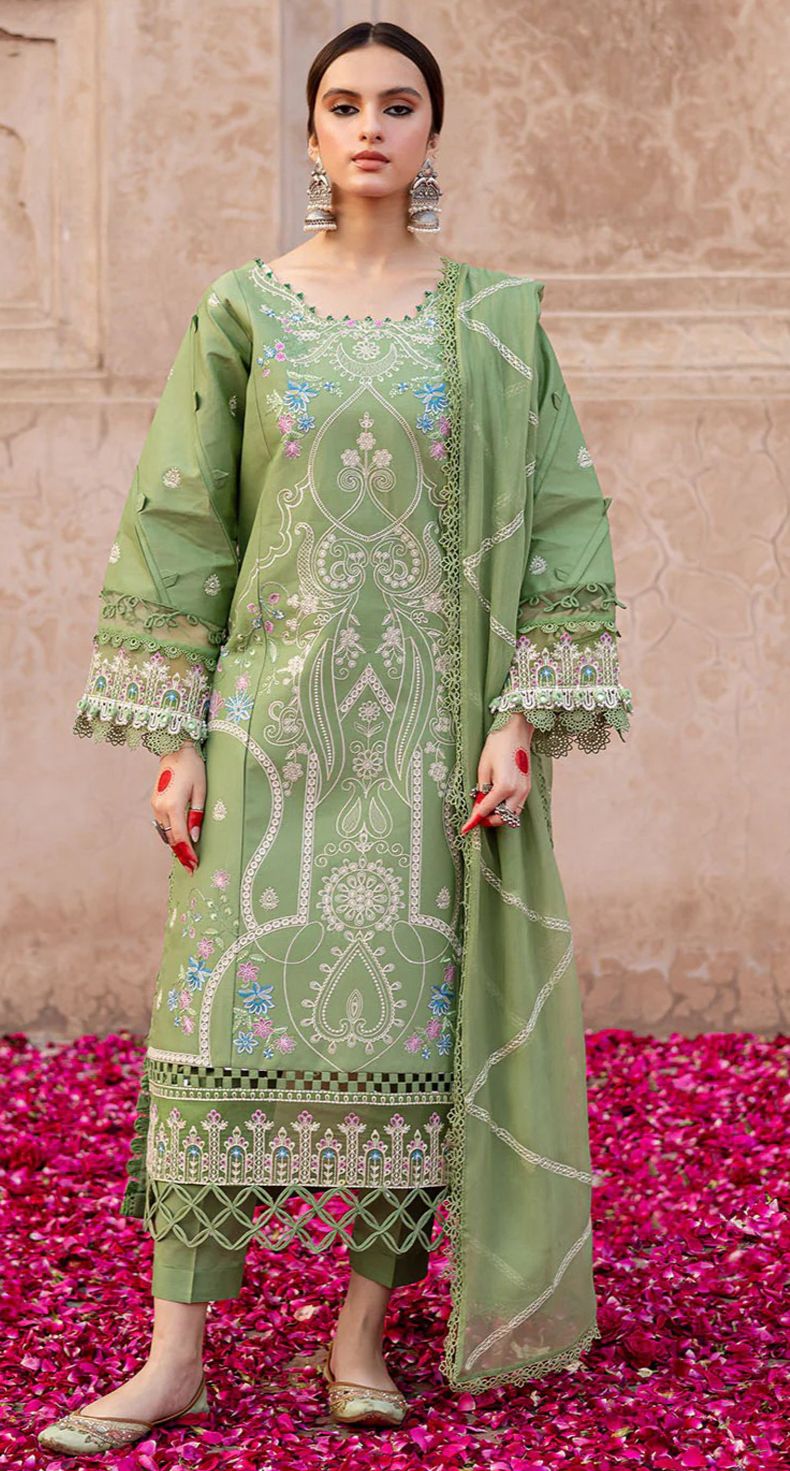 Luxury Dhanak 3 Piece Embroidered