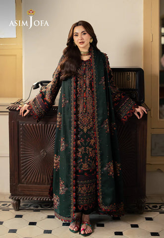 Dhanak 3 Piece Embroidered with Dhanak and Embroidered Shawl