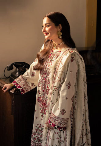 Elegant Dhanak 3 Piece Embroidered