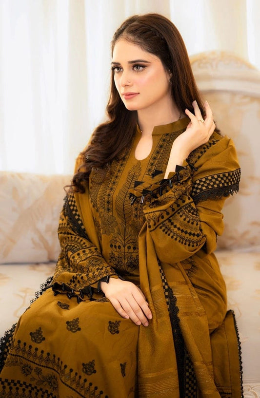 Luxury Dhanak 3 Piece Embroidered