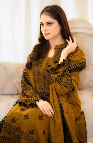 Luxury Dhanak 3 Piece Embroidered