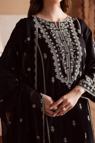 Elegant Dhanak 3 Piece Embroidered with Dhanak Embroidered Shawl