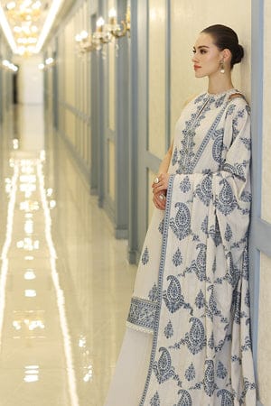 Elegant Dhanak 3 Piece Embroidered