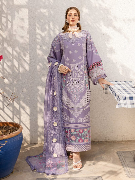 Elegant Dhanak 3 Piece Embroidered
