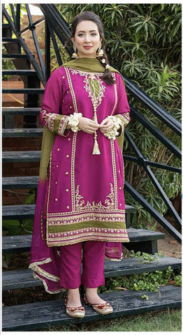Luxury Dhanak 3 Piece Embroidered