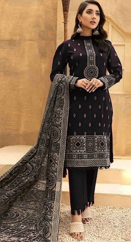 Luxury Lawn 3Pc Embroidered