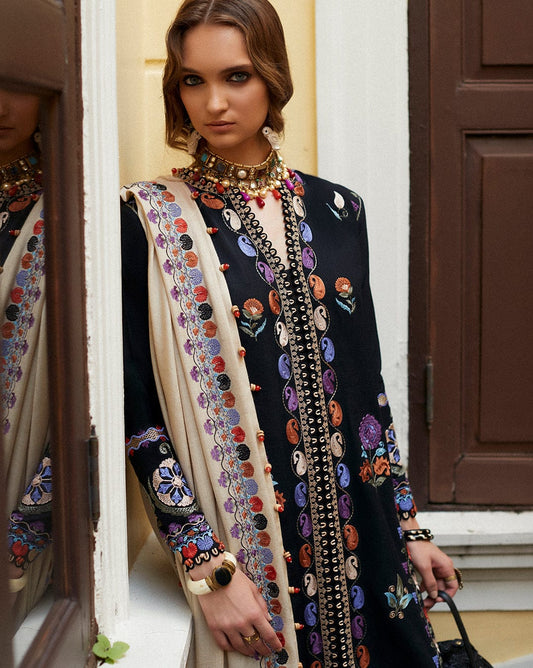 Premium Dhanak 3 Piece Embroidered