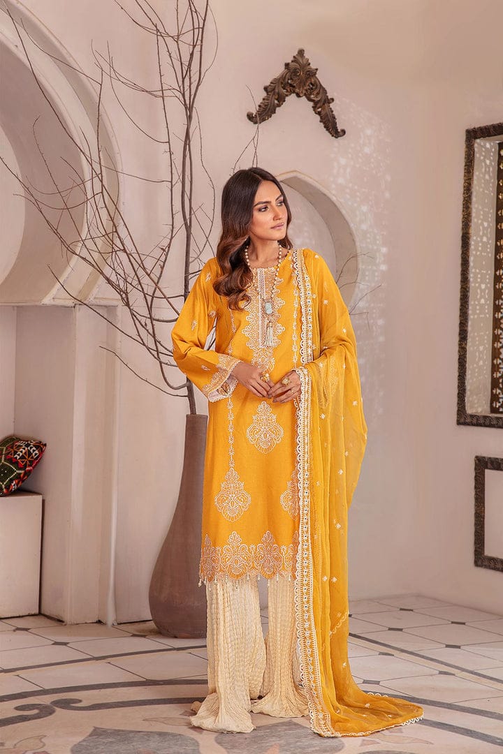 Premium Linen 3 Piece Embroidered