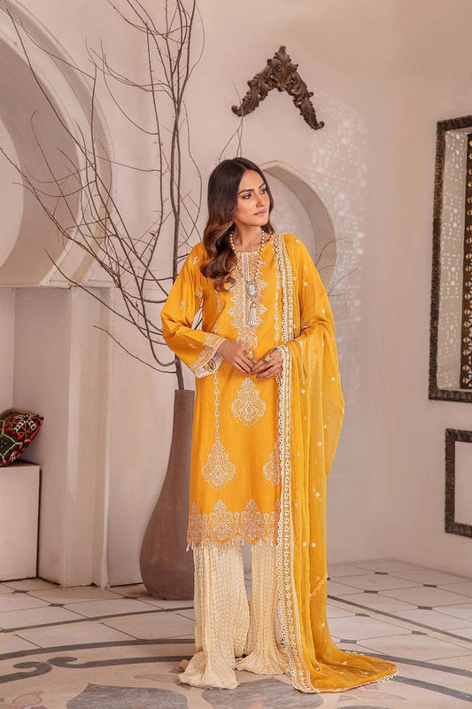 Premium Linen 3 Piece Embroidered