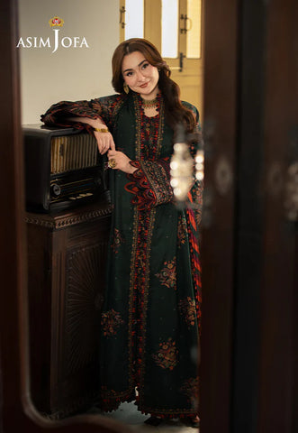 Dhanak 3 Piece Embroidered with Dhanak and Embroidered Shawl