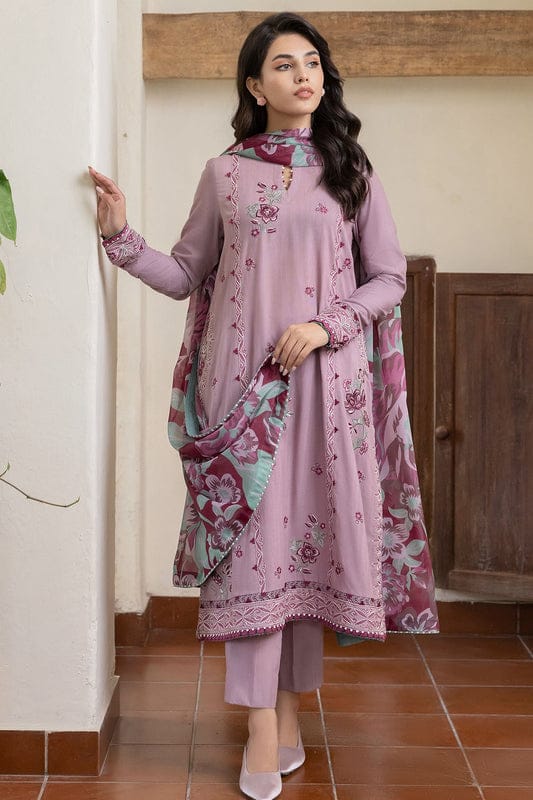 Elegant Dhanak 3 Piece Embroidered