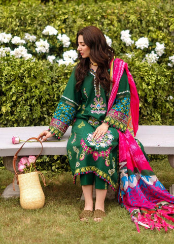 Premium Dhanak 3 Piece Embroidered