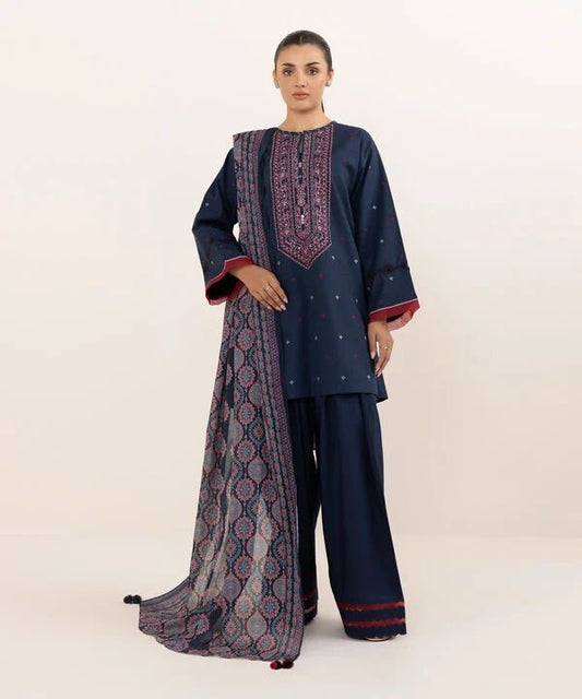 Luxury Dhanak 3 Piece Embroidered