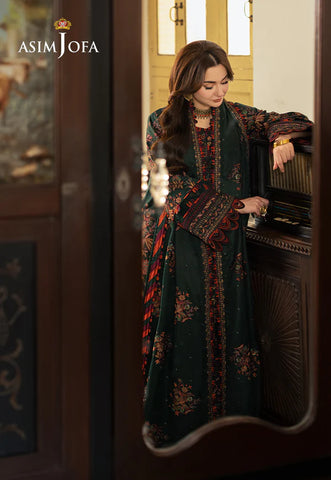 Dhanak 3 Piece Embroidered with Dhanak and Embroidered Shawl