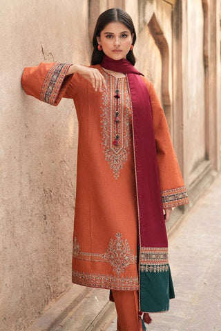 Elegant Dhanak 3 Piece Embroidered