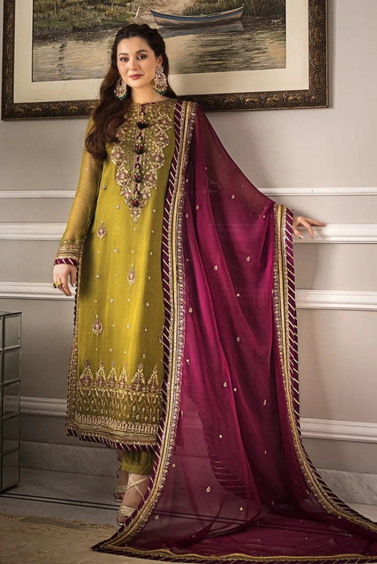 Premium Dhanak 3 Piece Embroidered