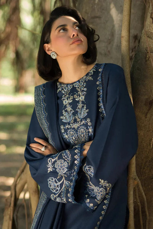 Elegant Dhanak 3 Piece Embroidered