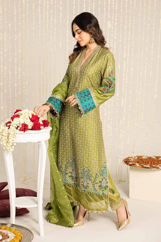 Premium Dhanak 3 Piece Embroidered