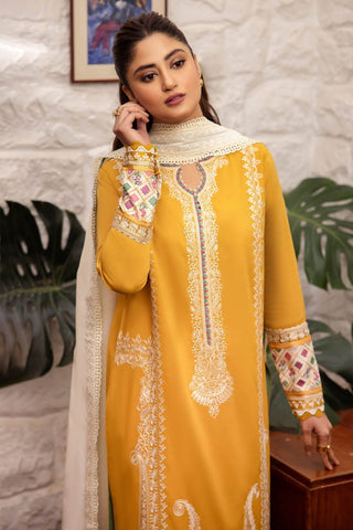 Premium Dhanak 3 Piece Embroidered