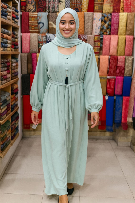 Gown Style Double Plaited Abaya