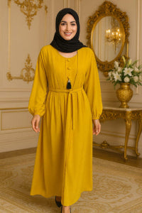 Gown Style Double Plaited Abaya
