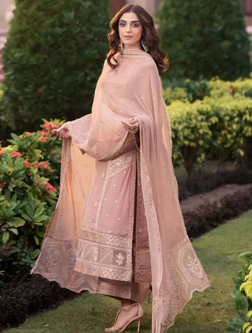 Luxury Dhanak 3 Piece Embroidered