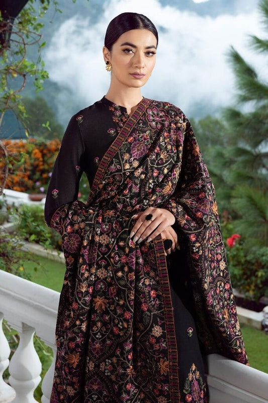 Elegant Dhanak 3 Piece Embroidered